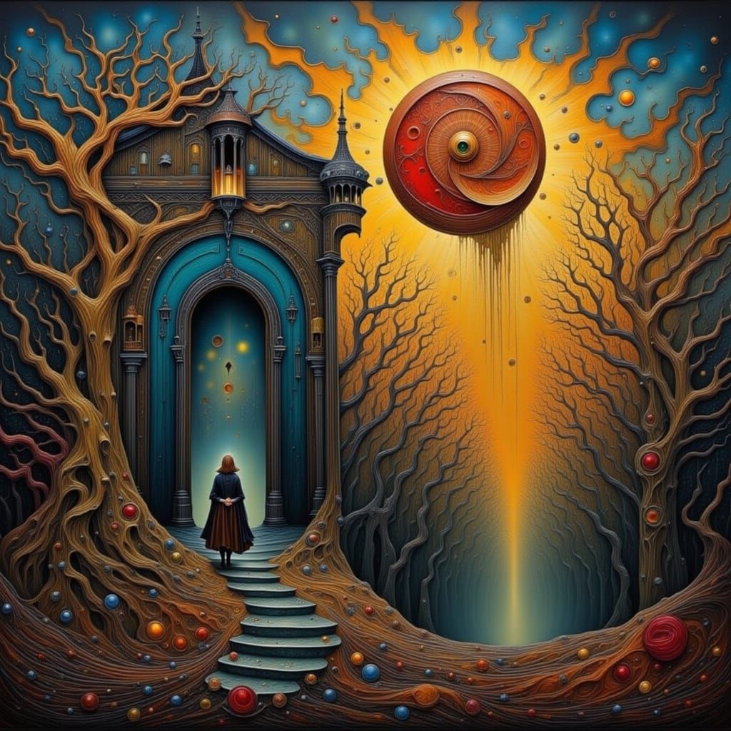 Mysterious Path to a Radiant Golden Door