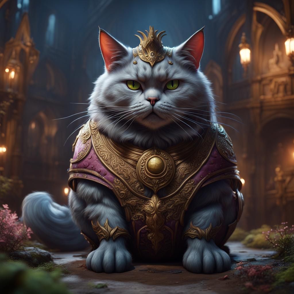 Humorous Fat Cat Concept Art