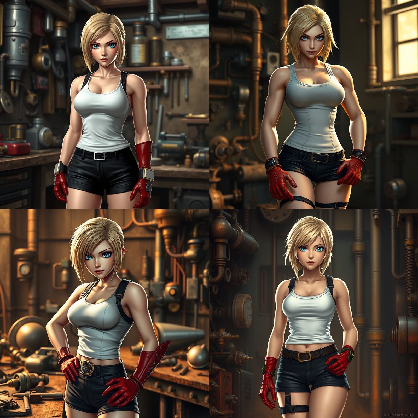 Tifa Lockhart Portrait with Steampunk Elements