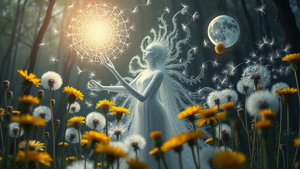 Cosmic Surrealism: Lost Star in Bio-Art Style