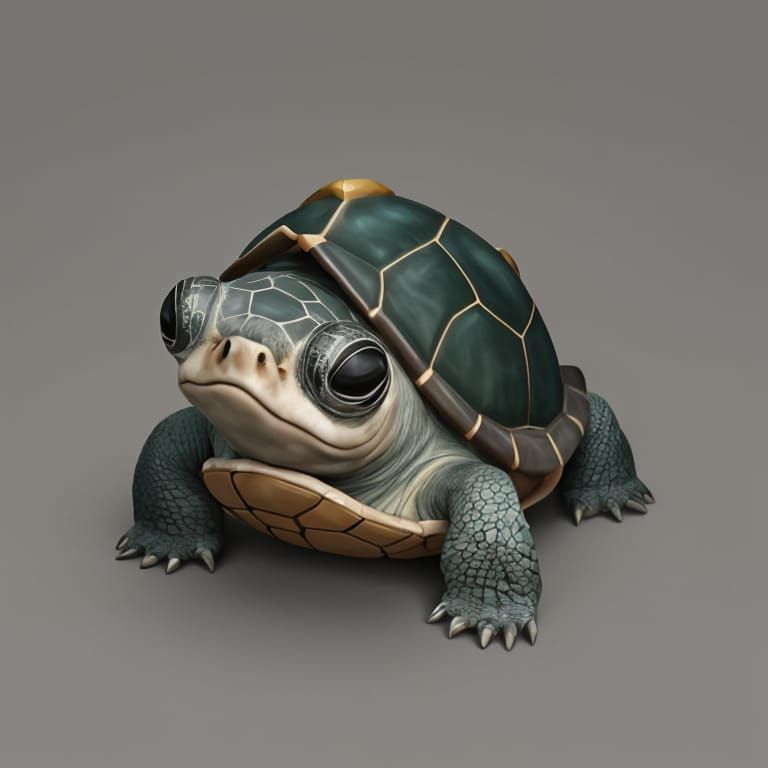 Exotic Mata Mata Turtle with Flat Head