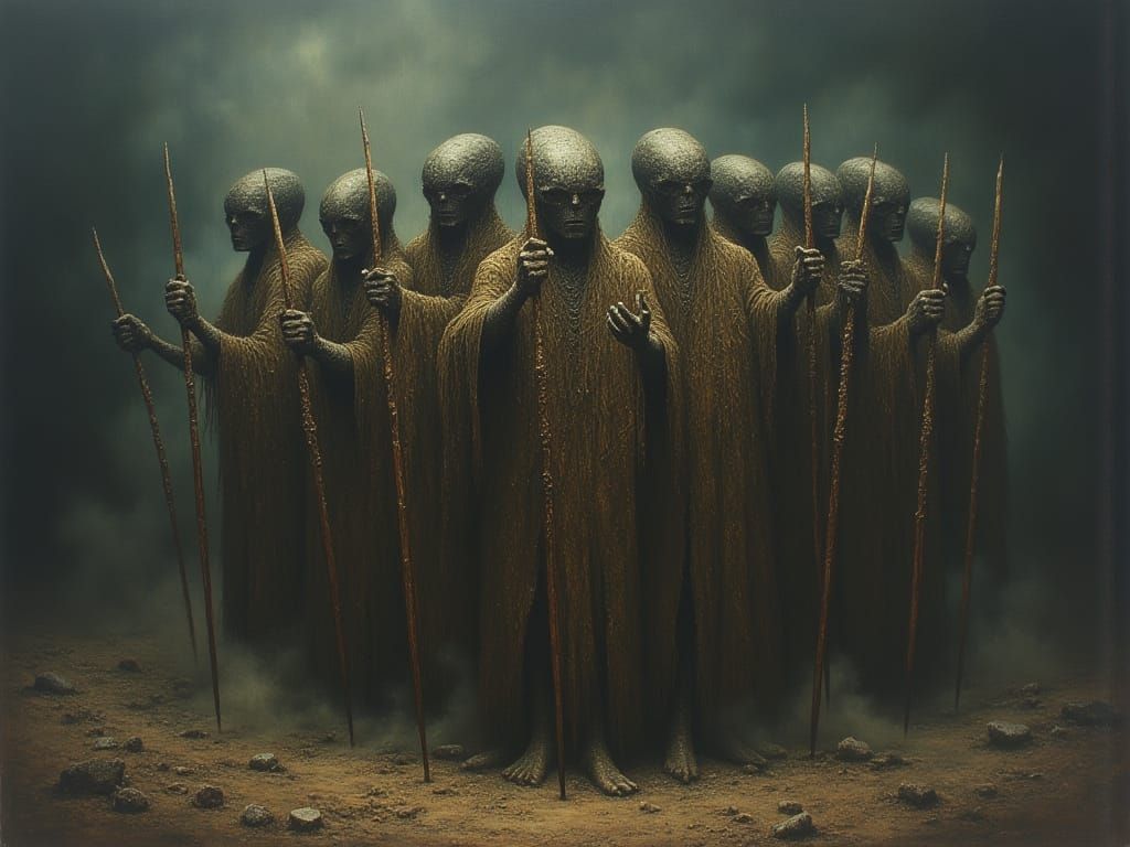 Menacing Alien Tribe in Macabre Style