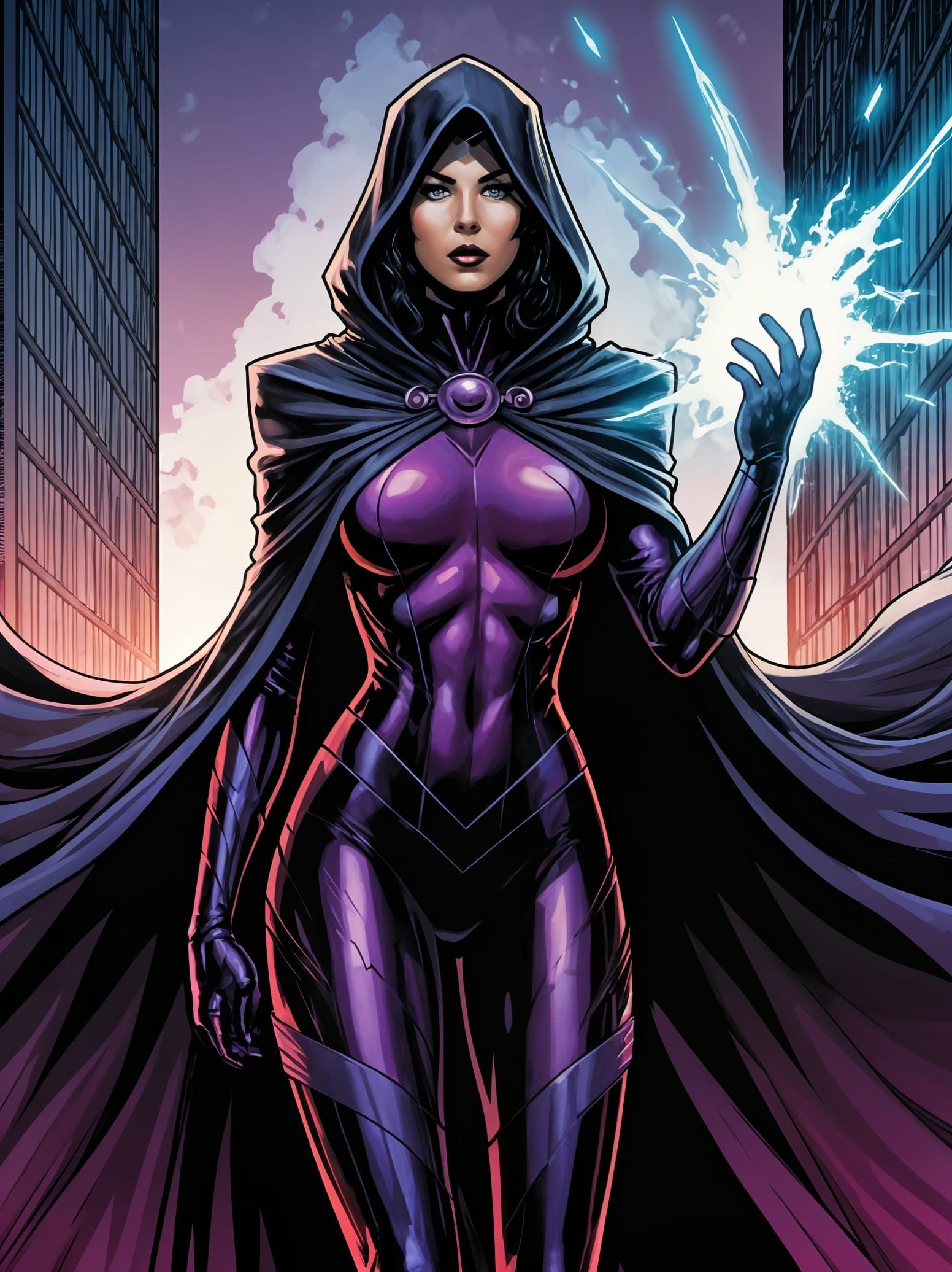 Ebonfire: 90's Comic Book Superheroine in Vibrant Black and ...