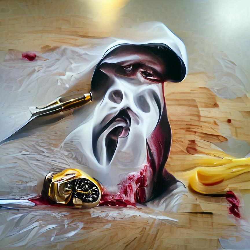 Hyperrealistic Ghostface with Knife