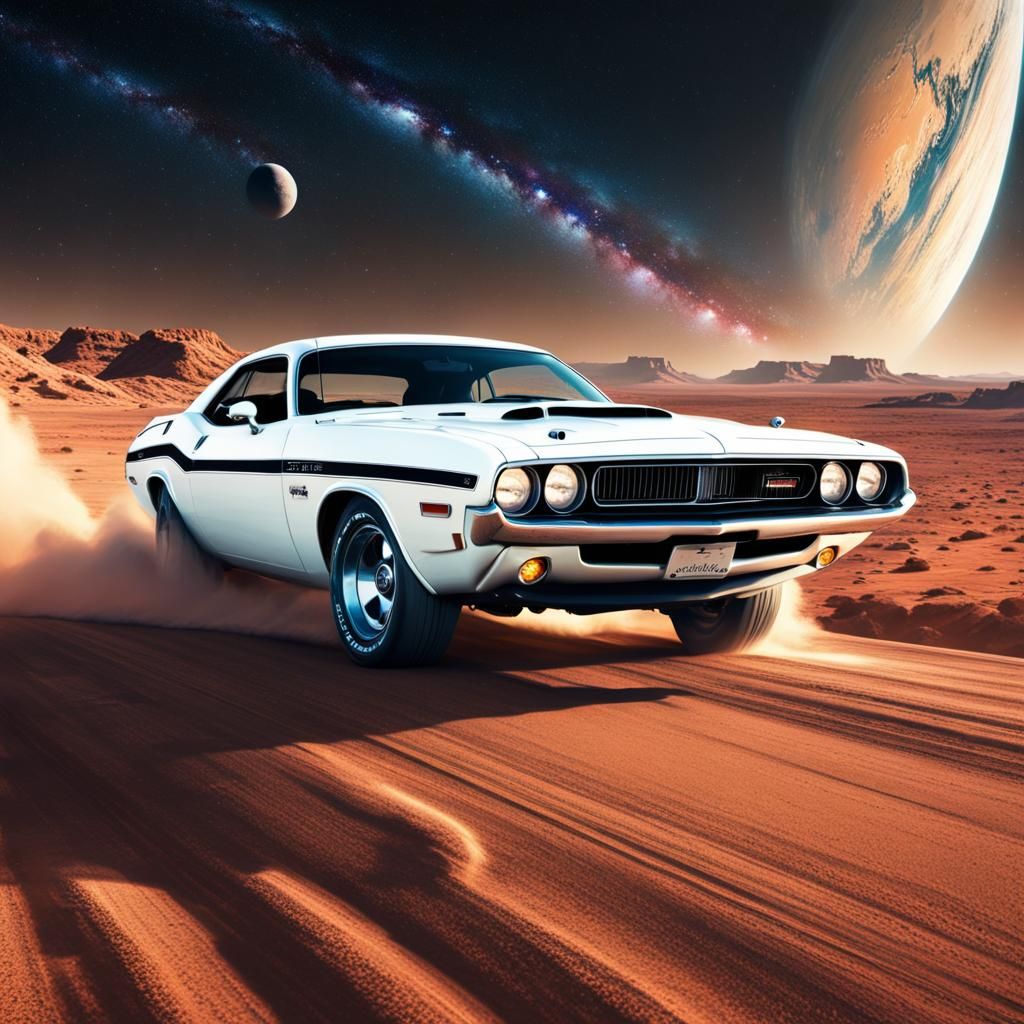 1970s Dodge Challenger Races on Martian Highway