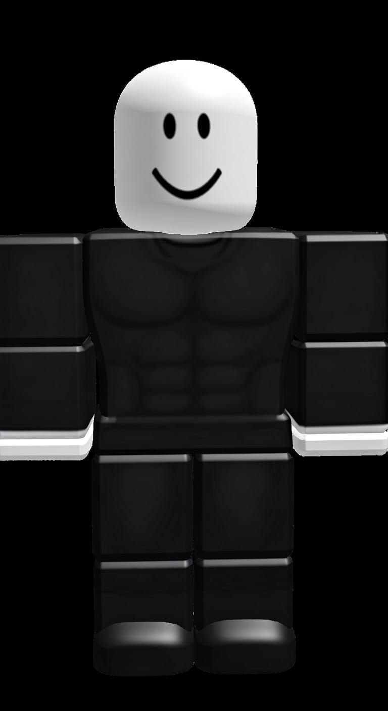 Minimalist Bald Roblox Avatar with Smiley Face
