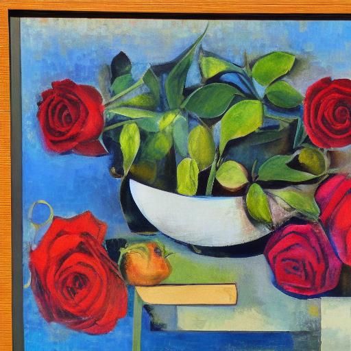 Cubist Still Life: Rose and Frog in Modern Art