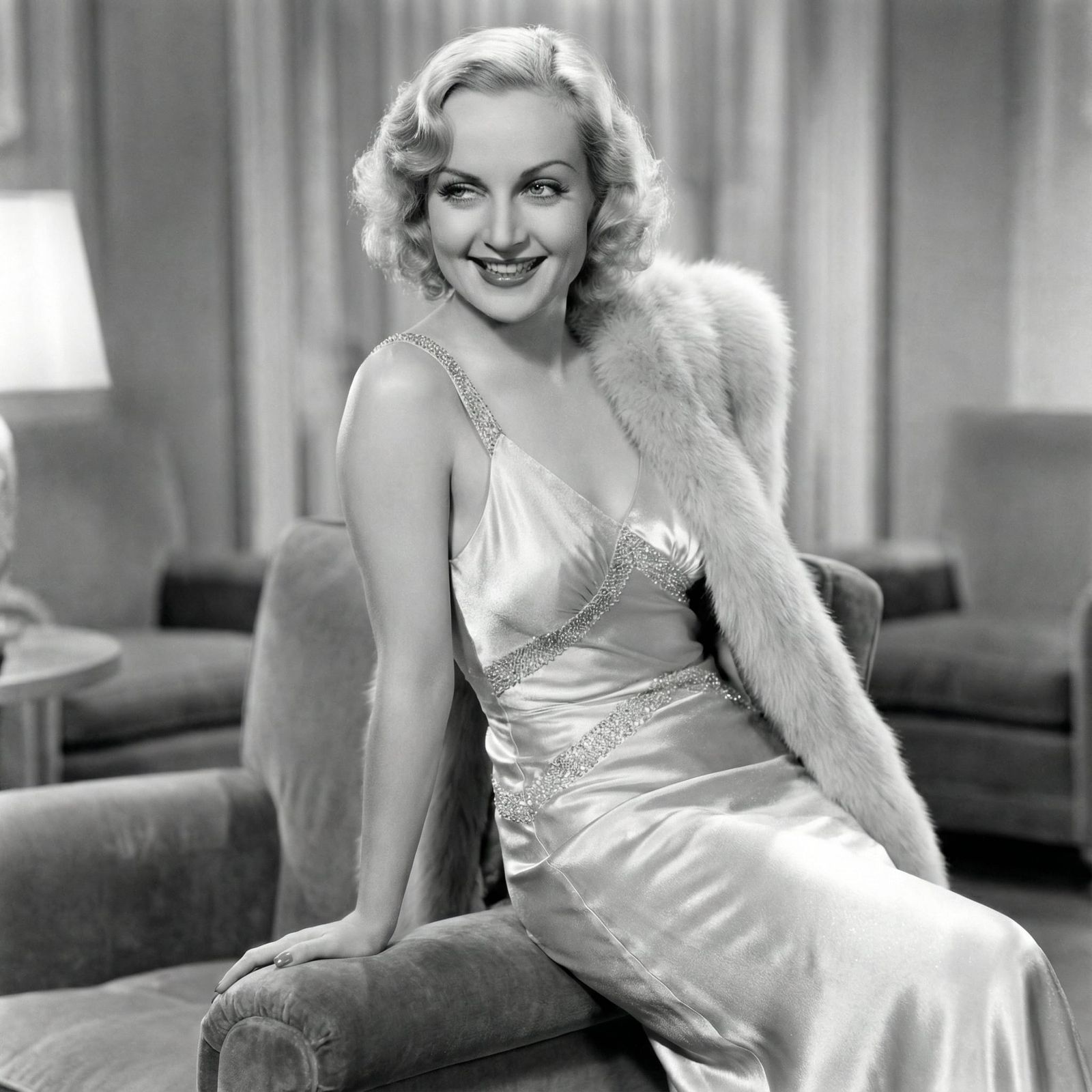 Carole Lombard's Classic 1930s Glamour and Sparkling Charism...