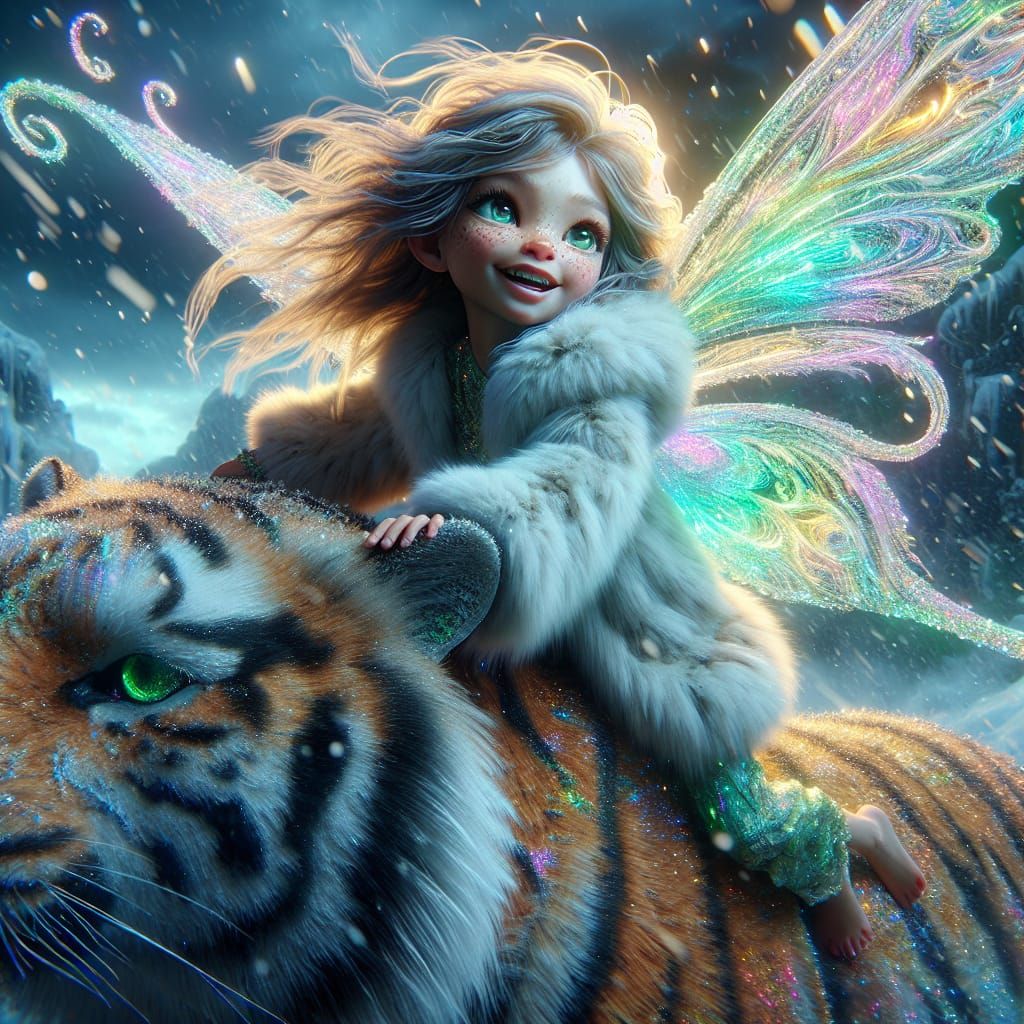 Aurora and Wilson, having fun during a Snowstorm.