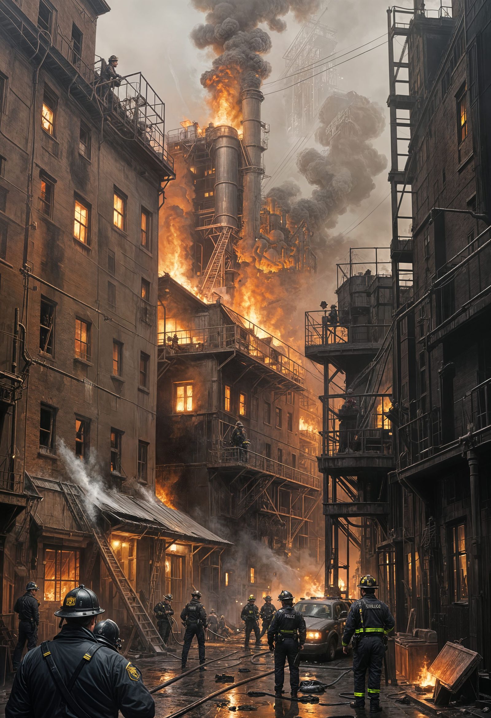 Noir Night Chemical Factory Under Siege