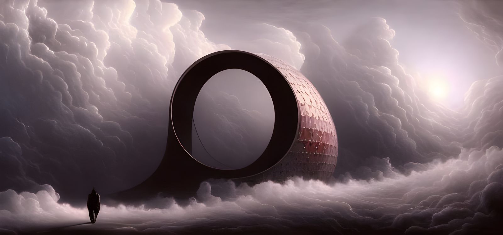 Surreal World Walker on Metal Arch