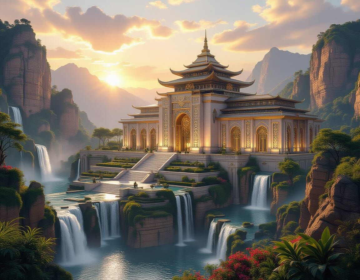 Art Deco Wakandan Temple in Hidden Valley