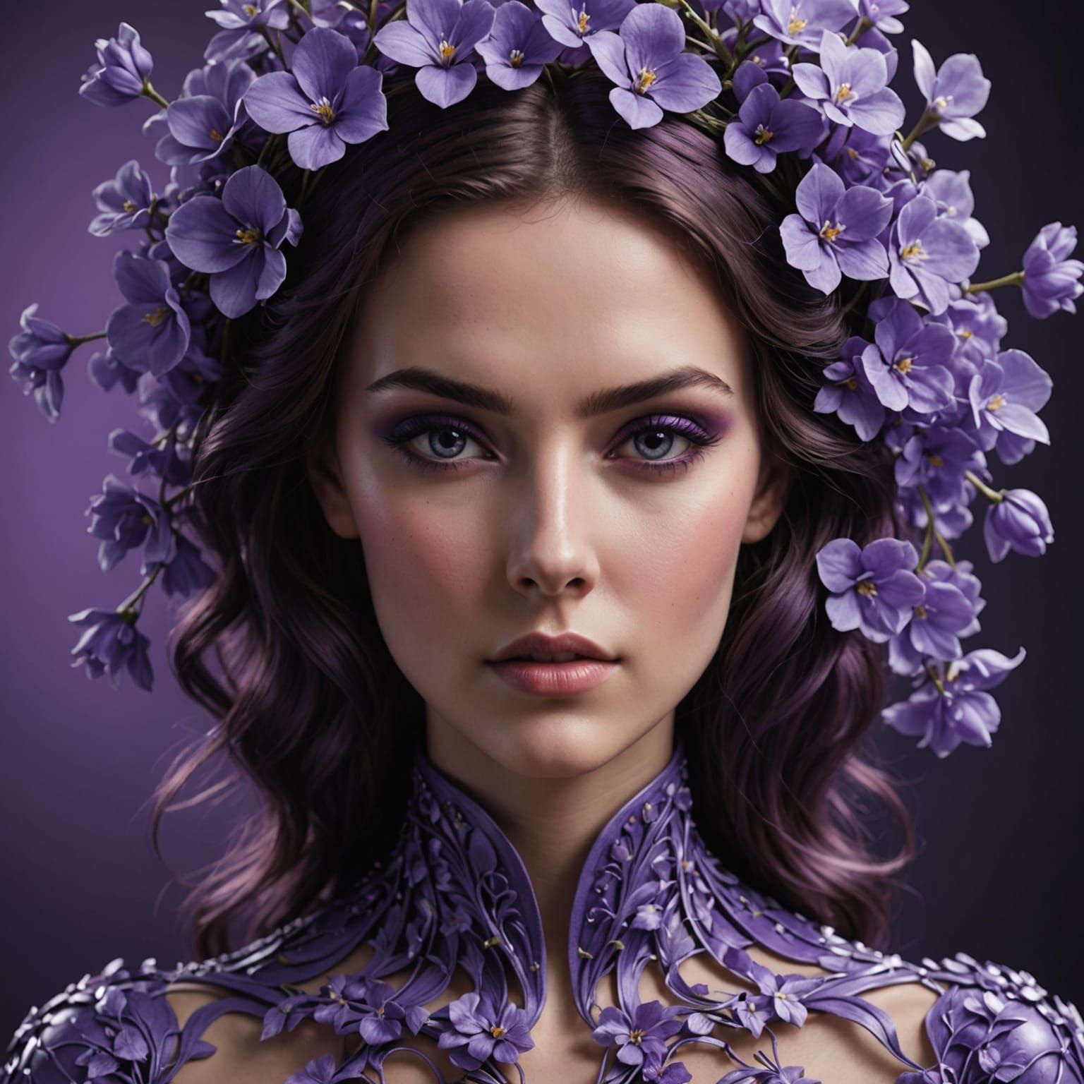 Hyperrealistic 3D Woman in a Futuristic Landscape