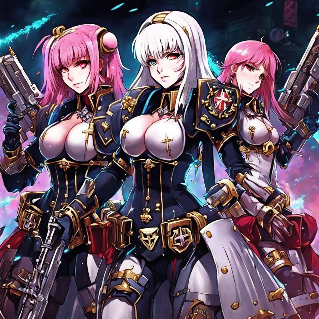 Warhammer 40k Sisters of Battle as Anime Magical Girl