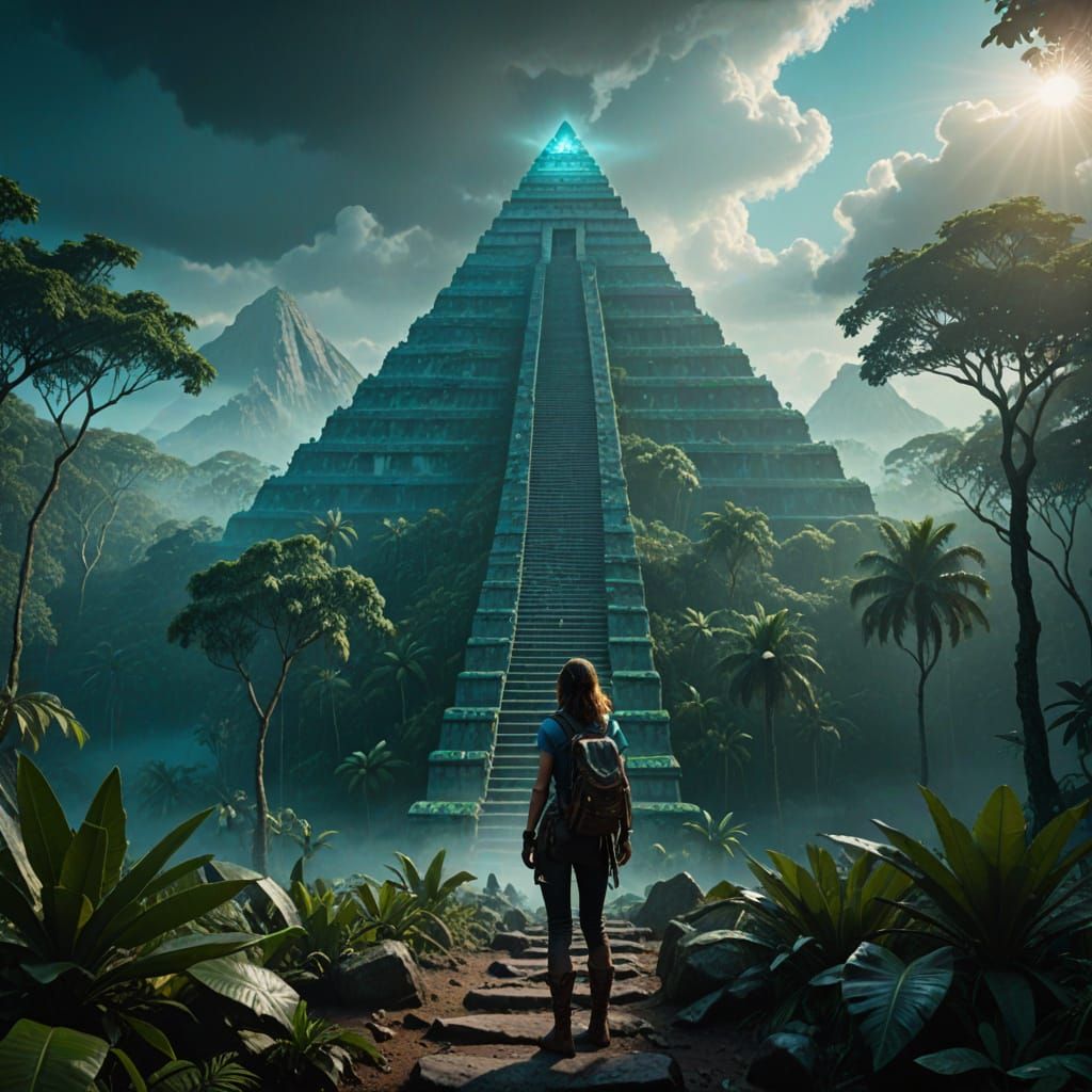 Epic Maya Jungle Discovery in Shimmering Marble