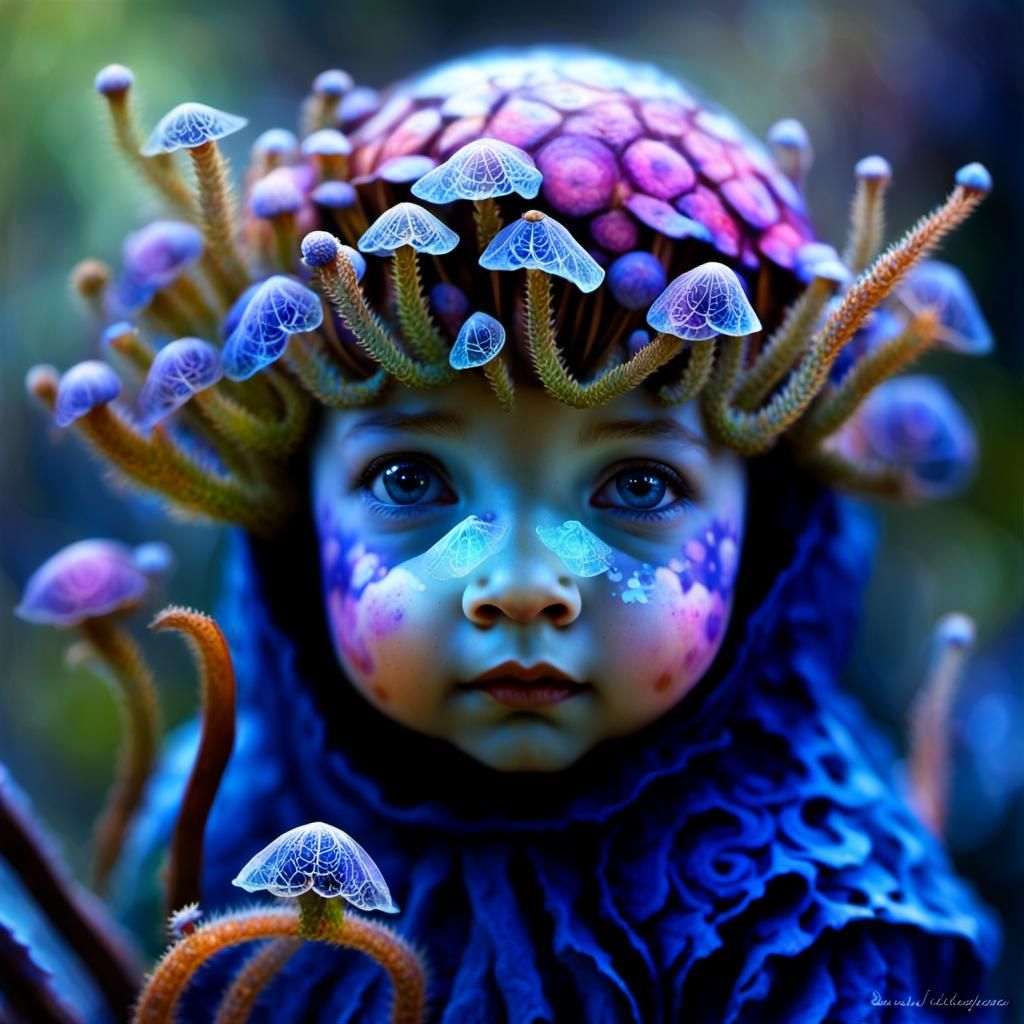 Enchanted Desert Pixie, Indigo and Light Pinks