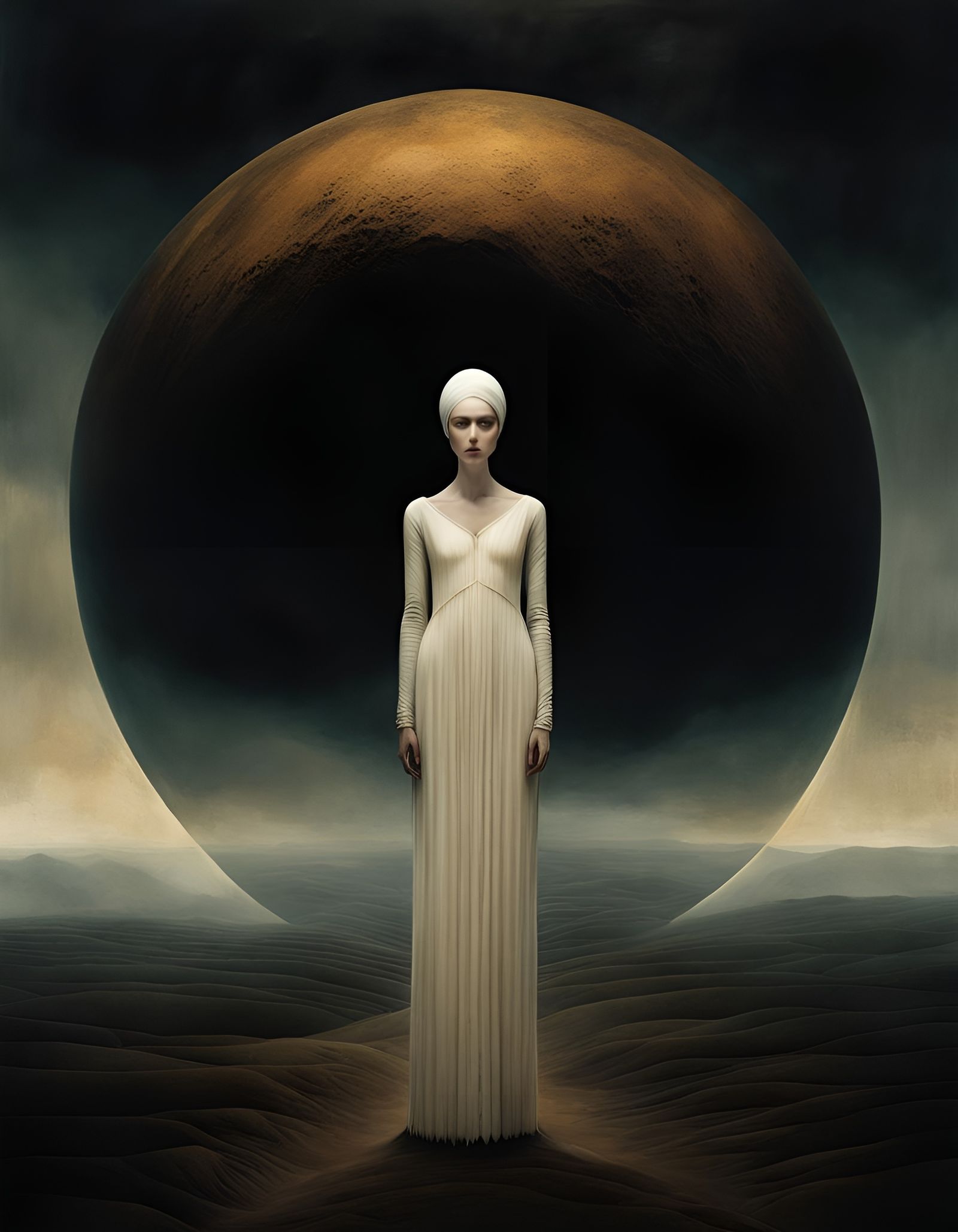 Vastness: Humanity's Smallness in a Surreal Landscape