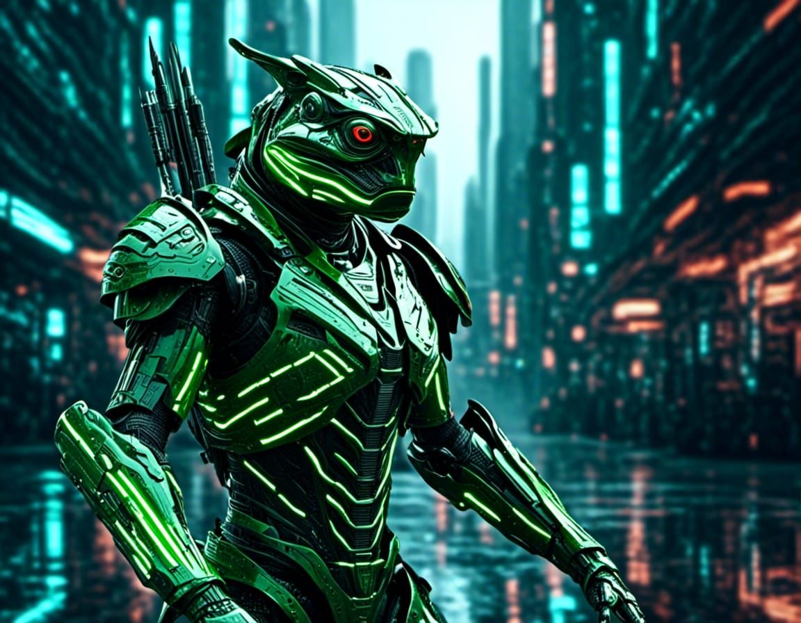Cybernetic Frog Samurai
