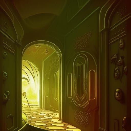 Demonic Plants Overrun Spaceship Hallway in Cosmic Horror St...