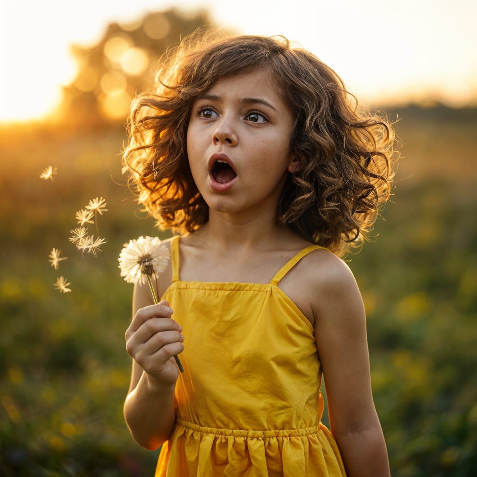Dramatic Moment: Windswept Dandelion Surprise