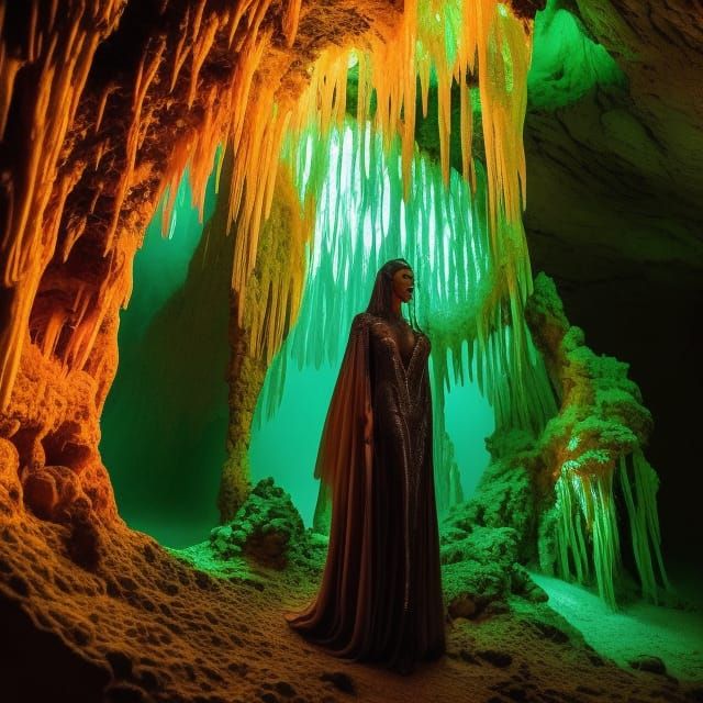 Filigree Alien Cave Dweller in Art Nouveau Style