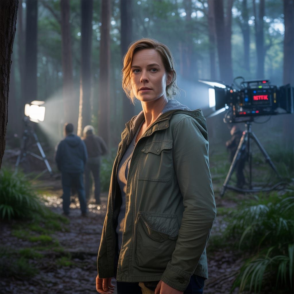 Katie Robertson in Tasmanian Forest: Cinematic Illustration