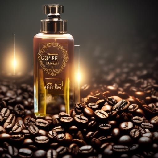 Dark Romantic Coffee Perfume in Detailed Matte Painting