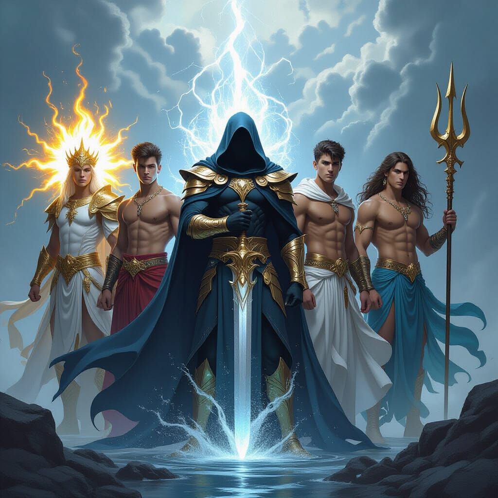 Five Teen Gods: Sun, Underworld, Sky, Valor, and Ocean
