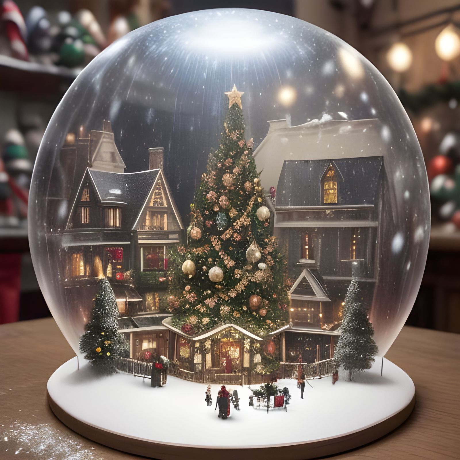 Victorian Toy Shop in Snow Globe Scene