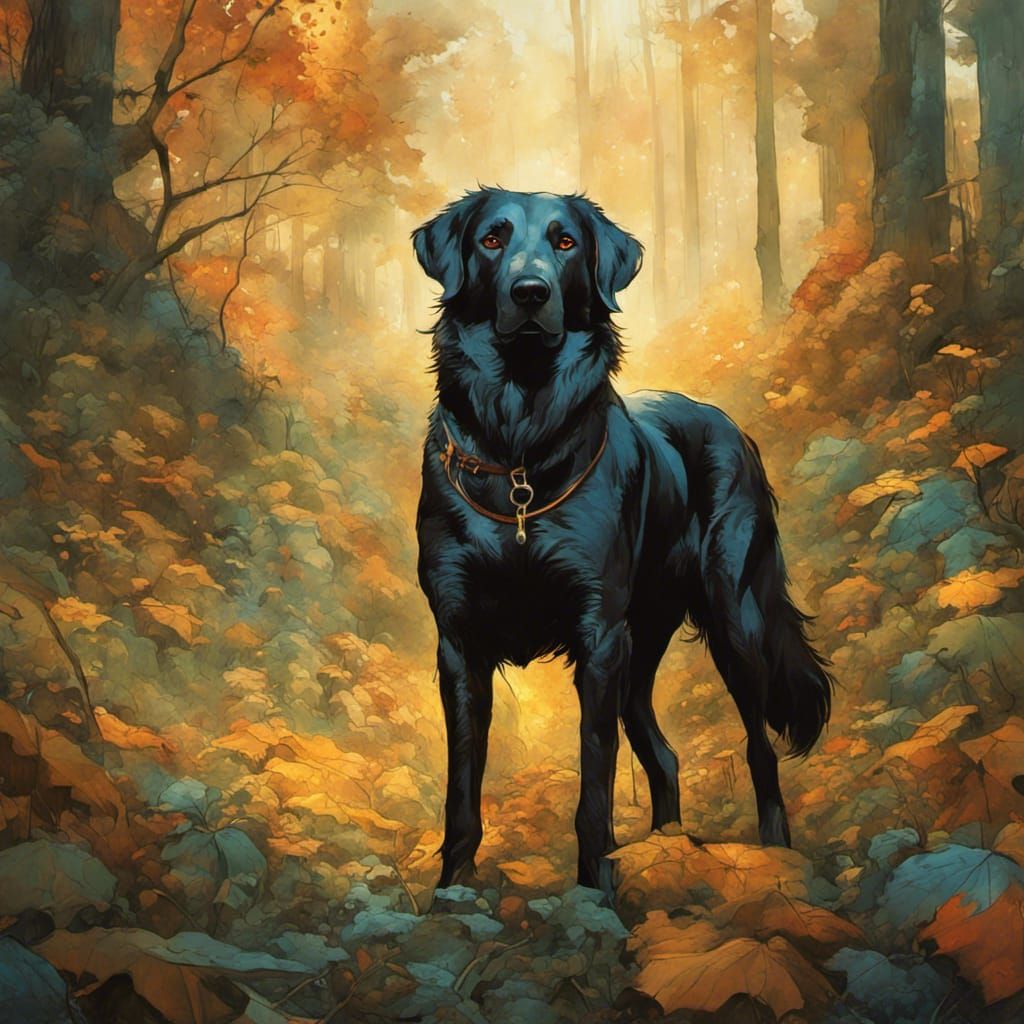 Gentle Giant Dog in Digital Illustration