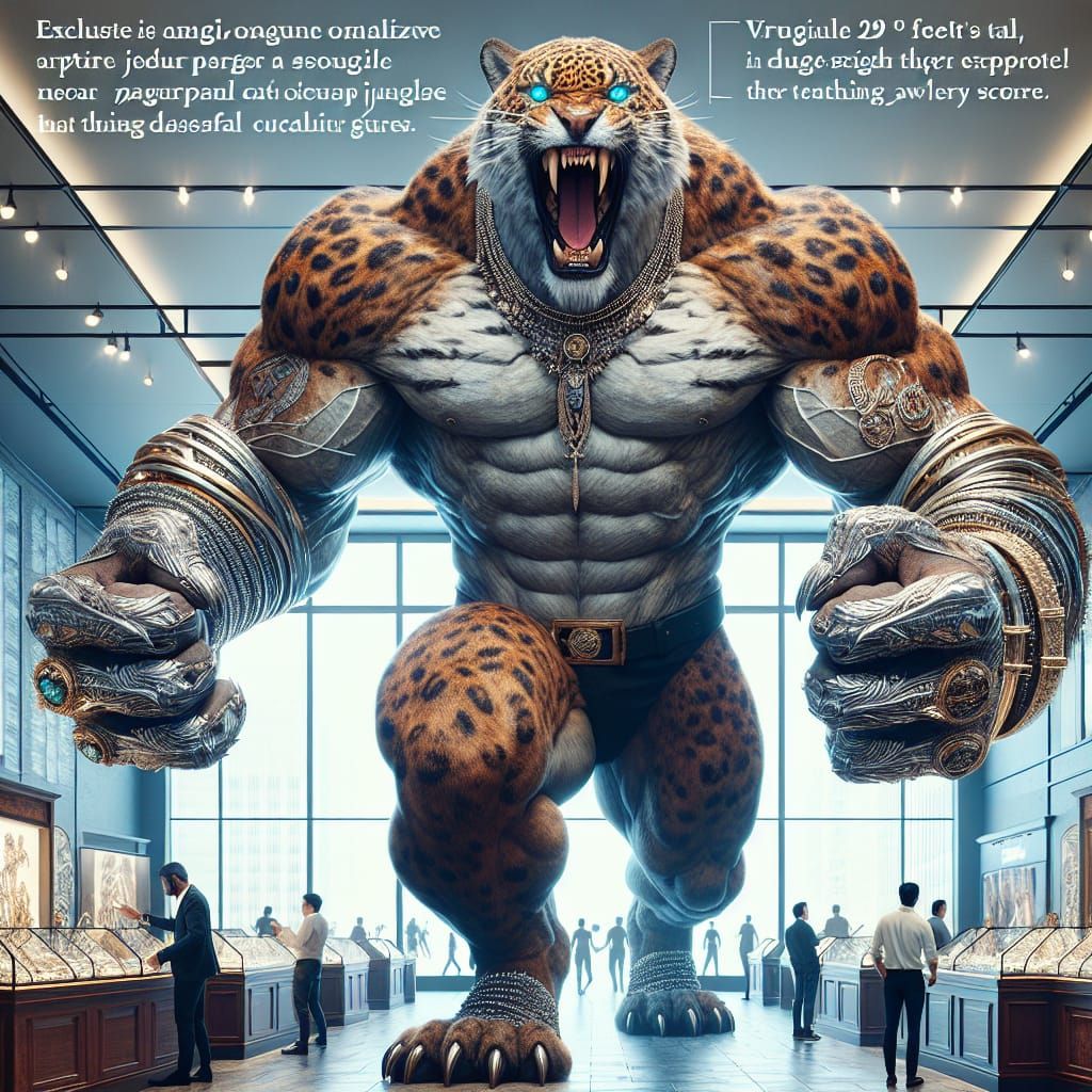 Colossal Werejaguar Rages Through Jewelry Store