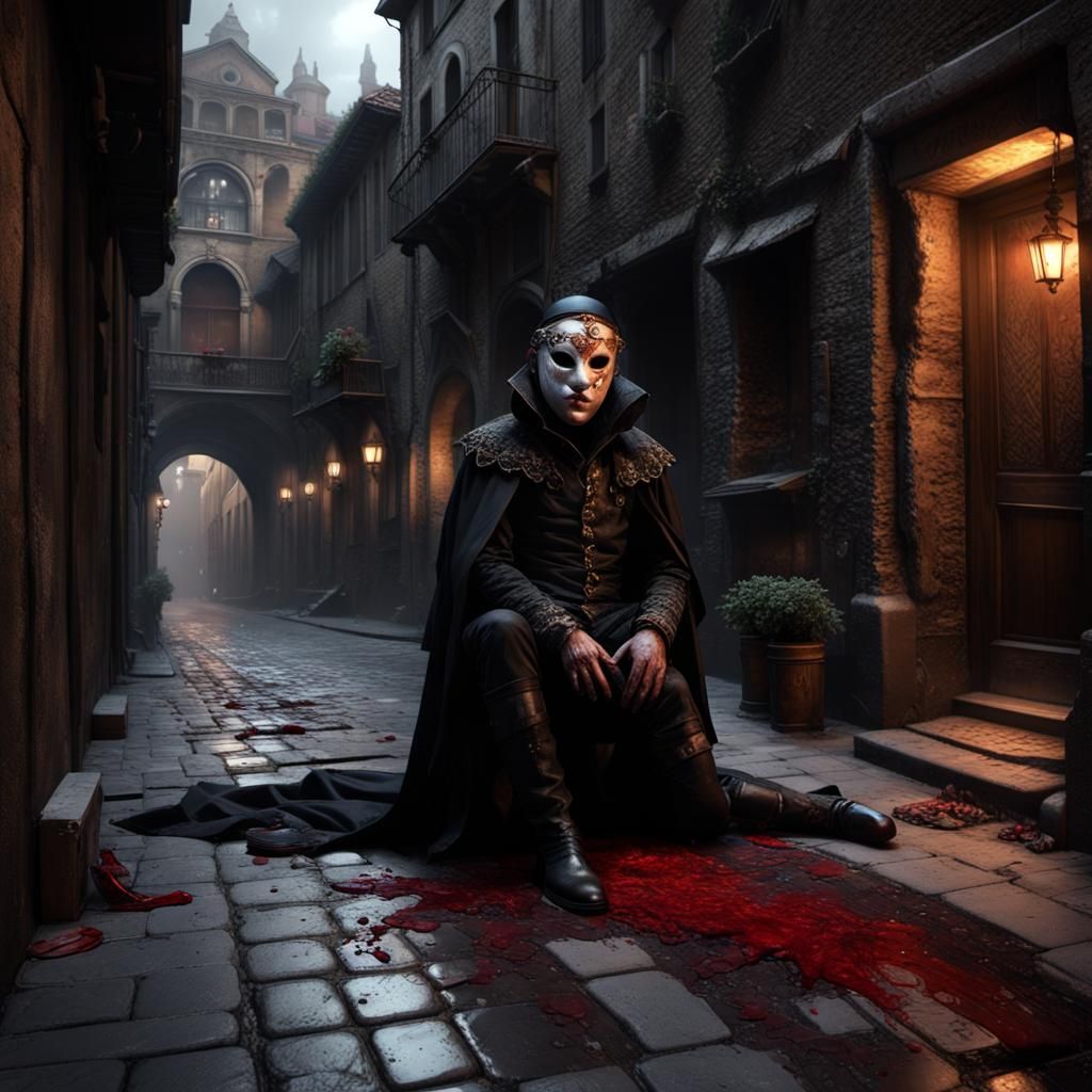 Renaissance Assassin Lies Dead in Dark Alley