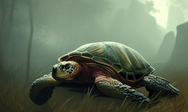 Dark Fantasy Galapagos Turtle Concept Art