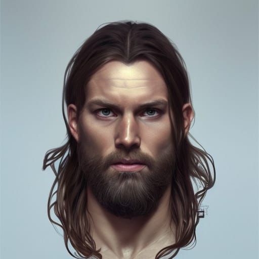 Viking Warrior Portrait in Hyperdetailed Style
