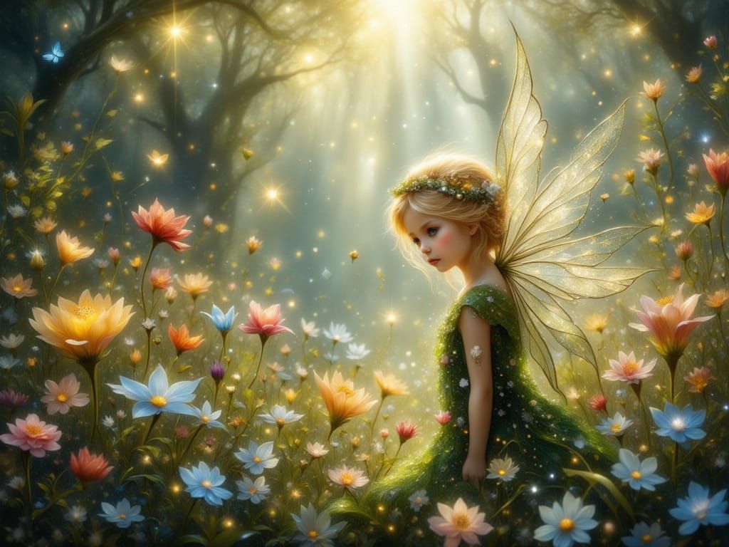 Sparkling Pixie in Enchanted Garden