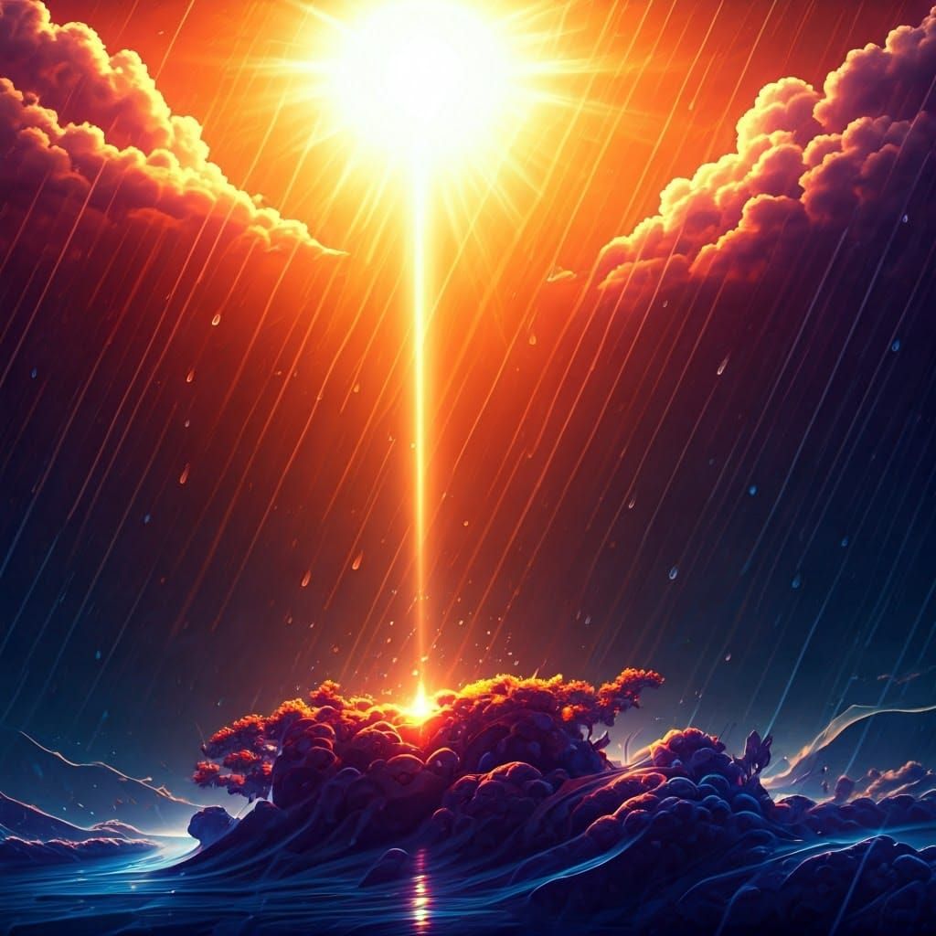 Dreamlike Realm of Sun and Rain