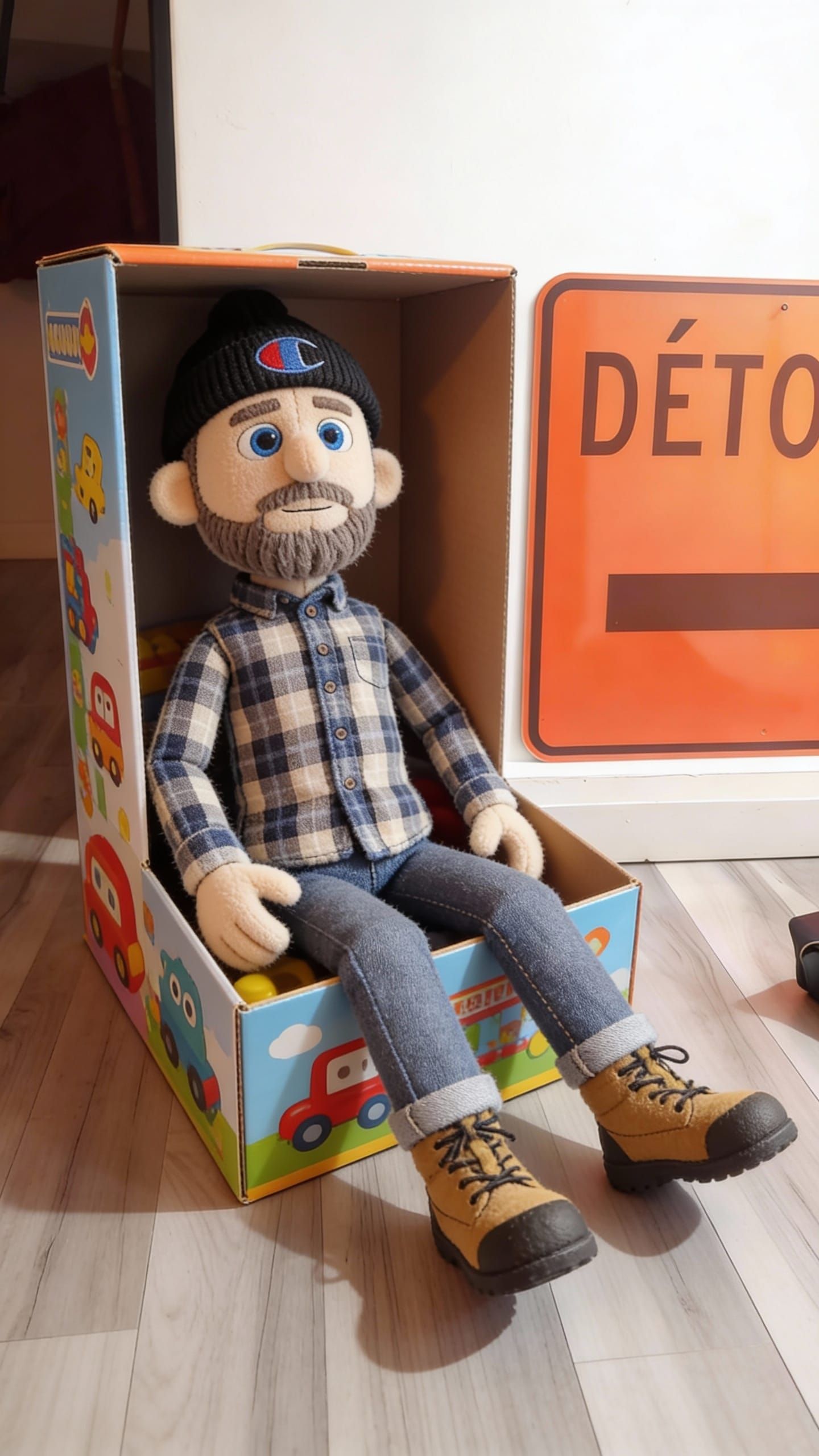 AI Generates Image of Subject Inside Toy Box