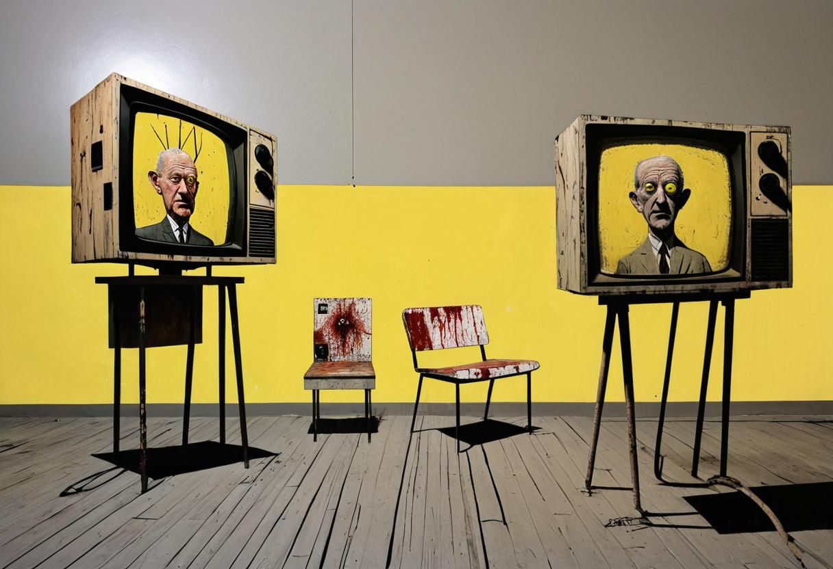 Surreal Decay: Hallucinatory Abstract Painting