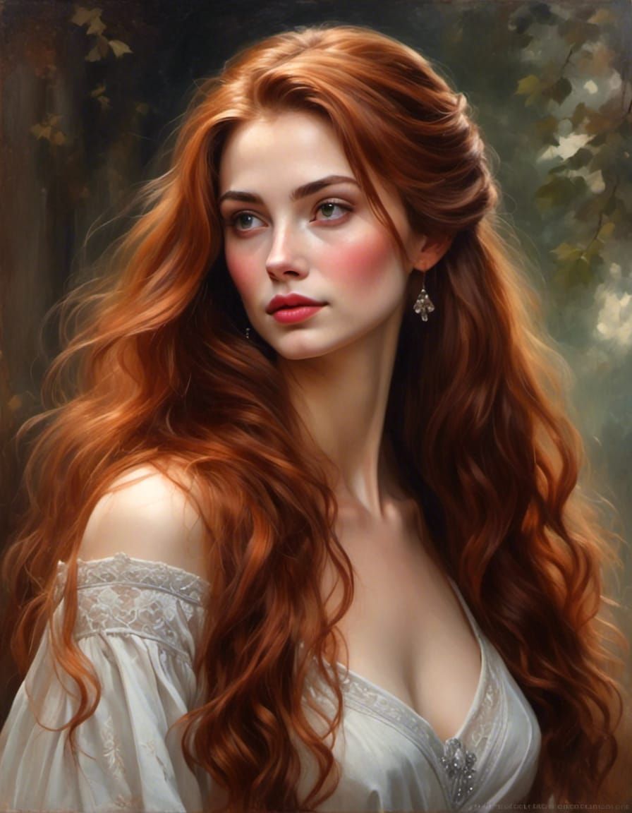 Romantic Kiss Portrait in Mystical Fantasy Style