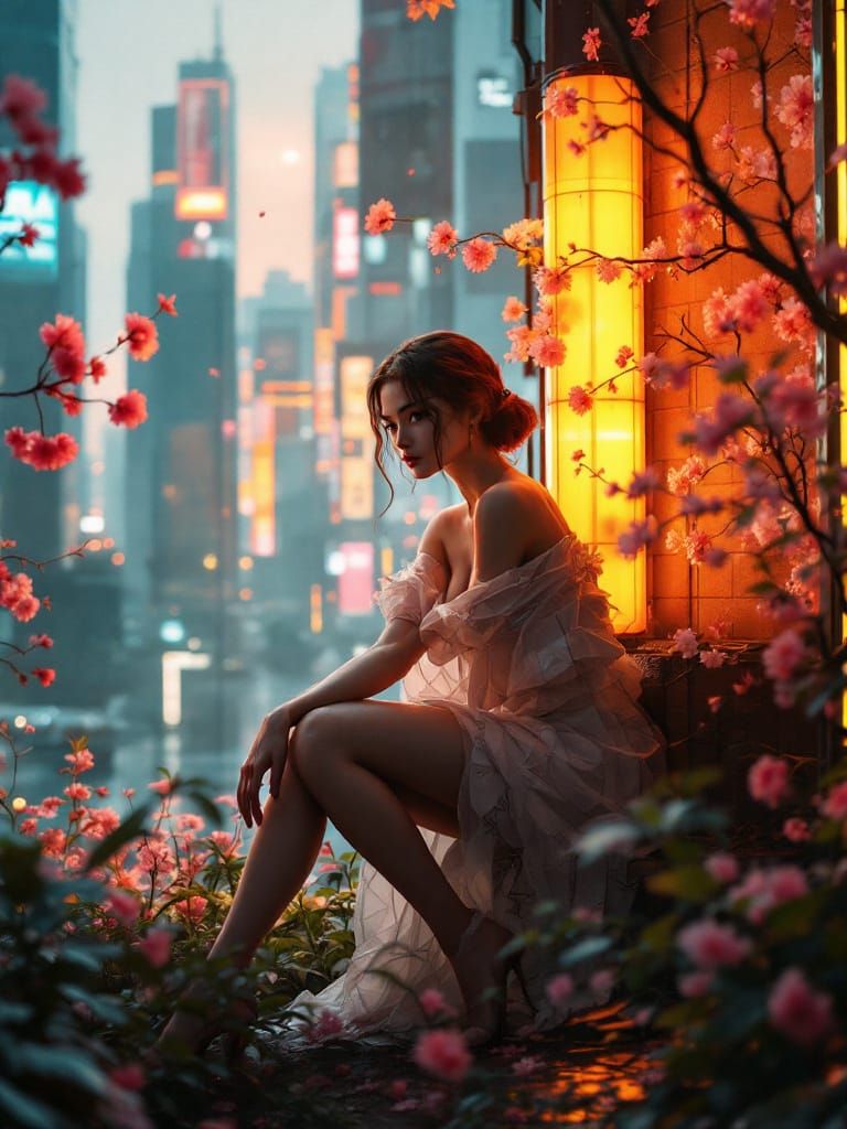 Abstract Pin-Up Meets Garden City: Hyperreal Fusion