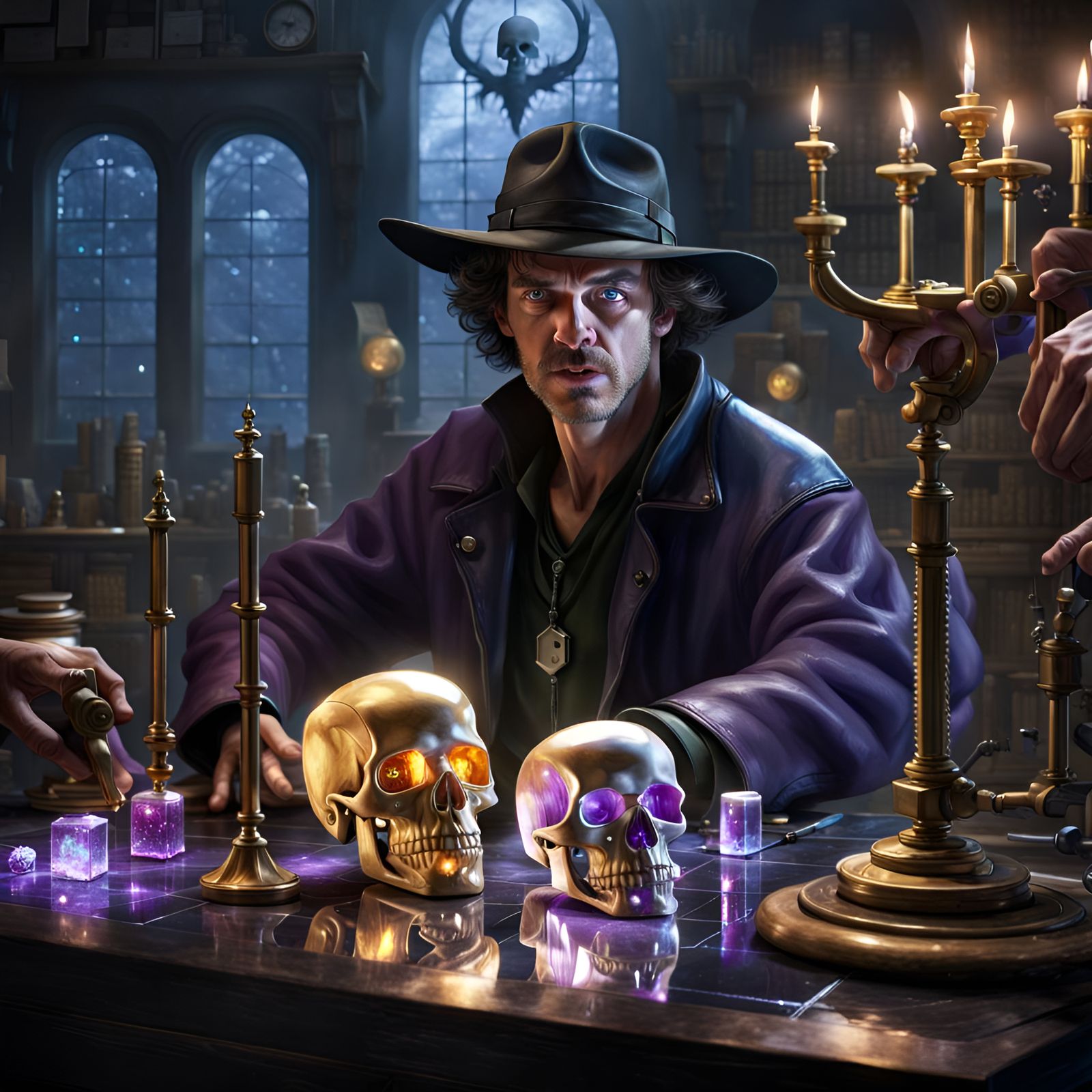 Wizard Solving Rubik's Cube with Magic Wand