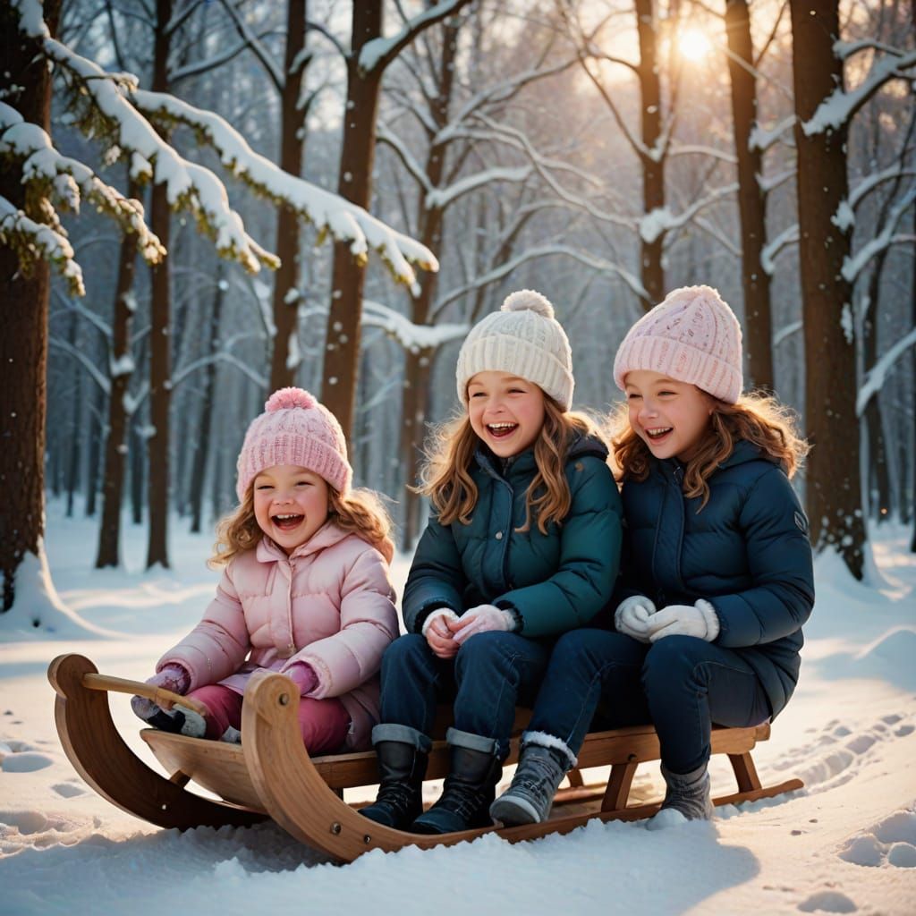 Warm Winter Wonderland with Joyful Children