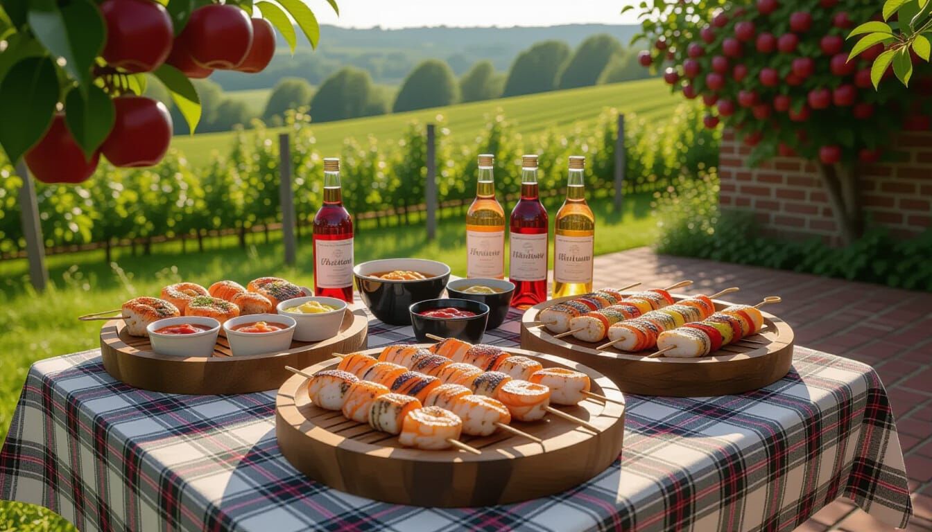 Charming Grilled Seafood Platter in Victorian Setting