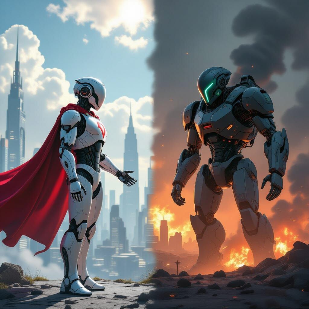 AI: Savior and Destroyer in Cinematic Contrast