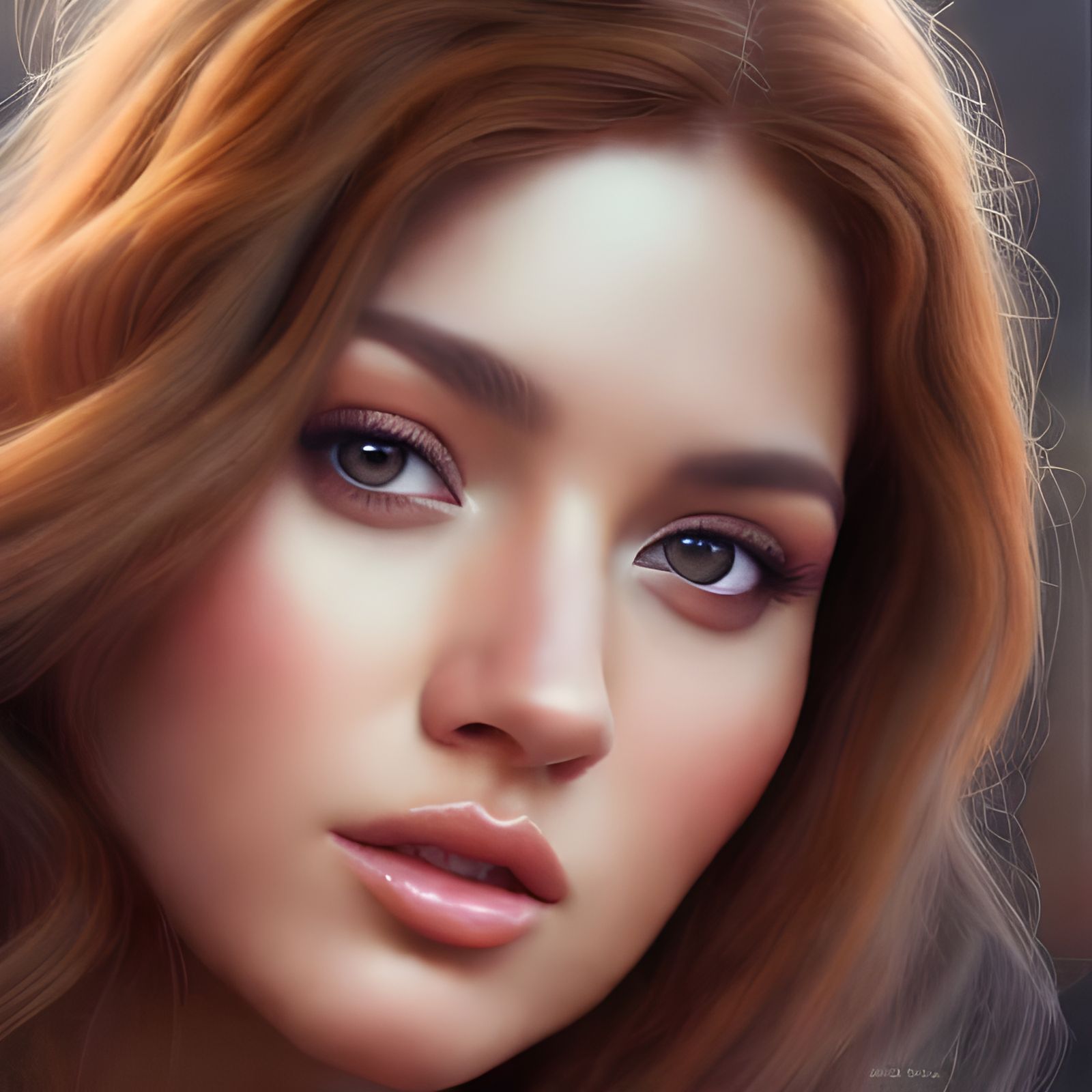 Gorgeous Hispanic Woman Portrait in Hyperrealistic Style