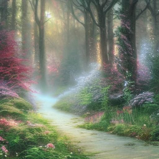 Ethereal Witch in Moody Forest