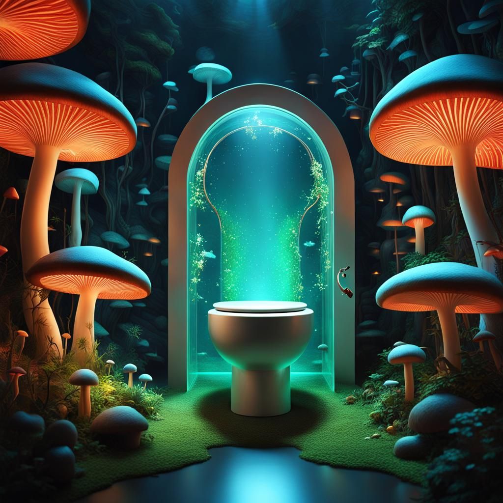 Magical Transparent Toilet Reveals Dreamlike World