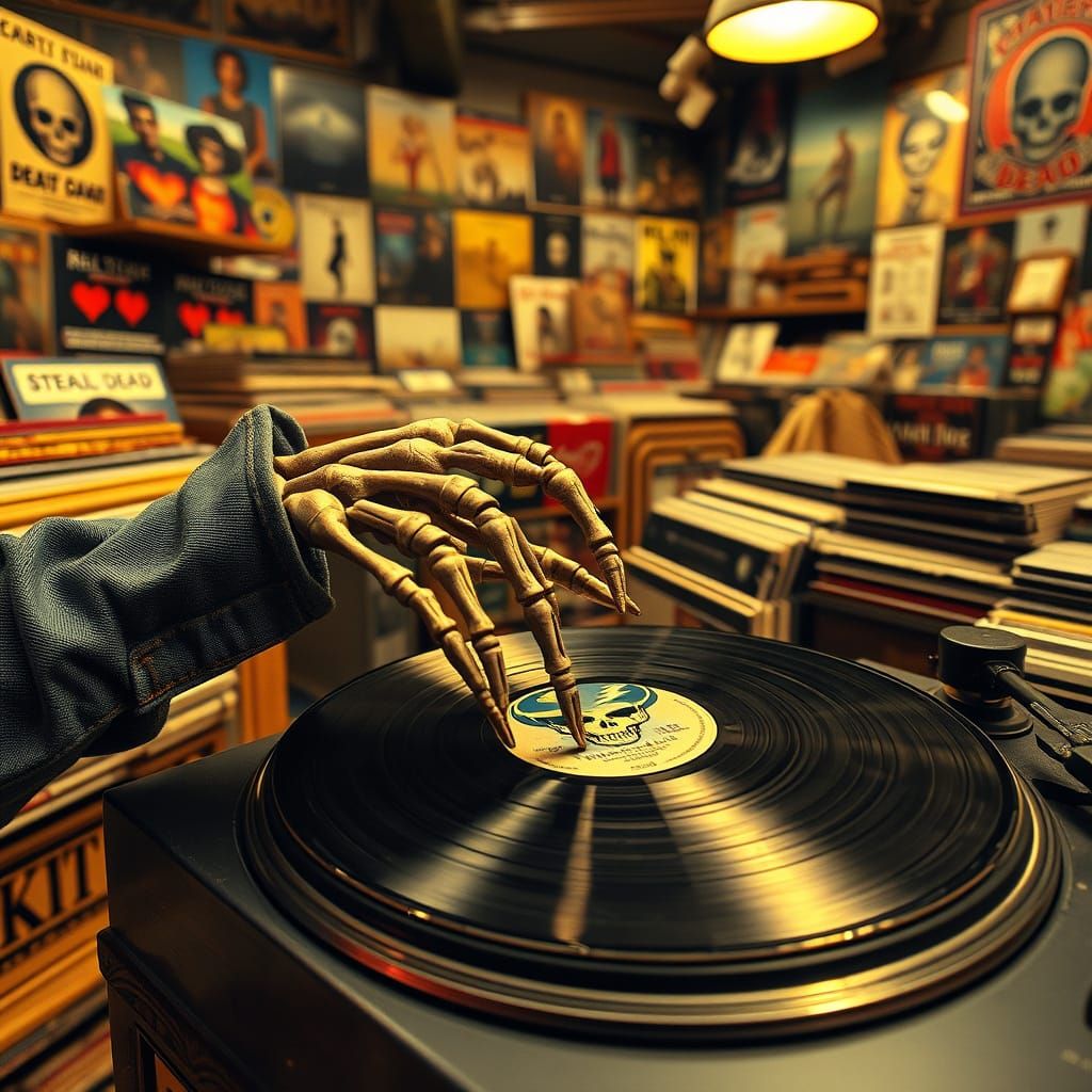 Skeleton's Gentle Touch Plays Grateful Dead Vinyl in Retro R...