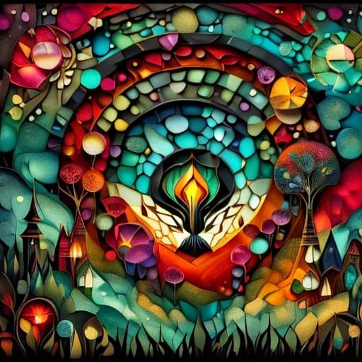 Paper Art Whimsy: A Delicate Glass Jewelry Box with a Glowin...