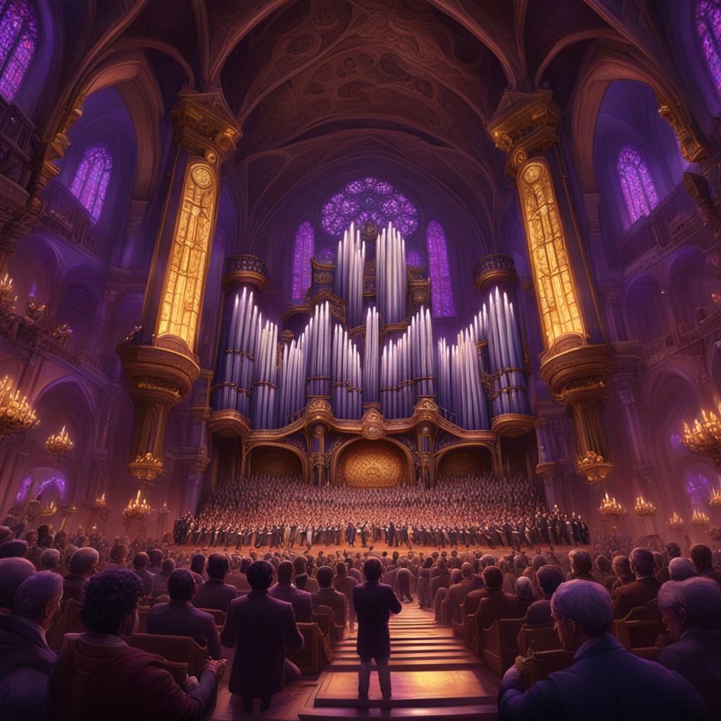 Orchestra Performance in Dark Fantasy Style